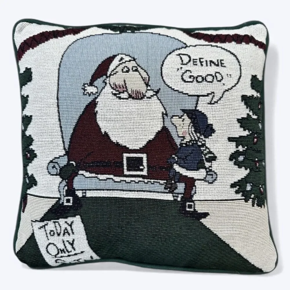 90s Shoebox Christmas Tapestry Pillow Hallmark 12